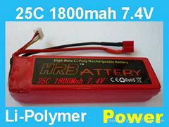 7.4V 1800MAH 25C CAR BATTERY