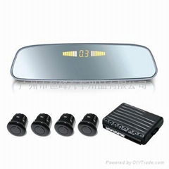 LED rear-view mirror parking sensor