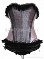 Shimmer pink taffeta moulin rouge corset 2