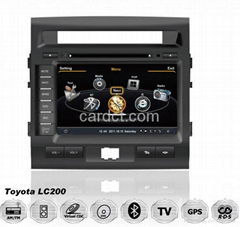 Toyota Land Cruisser Car DVD Player GPS Radio BT 3G Wifi SWC 7" Touchscreen