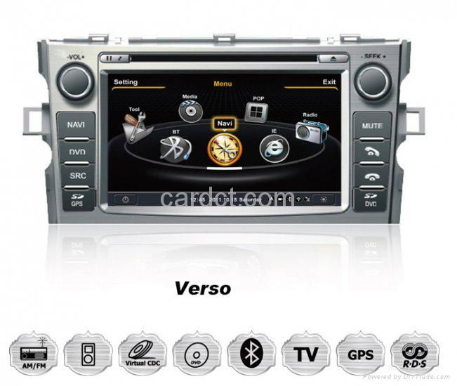 Toyota Verso Car DVD Player GPS Radio BT 3G Wifi SWC 7" Touchscreen