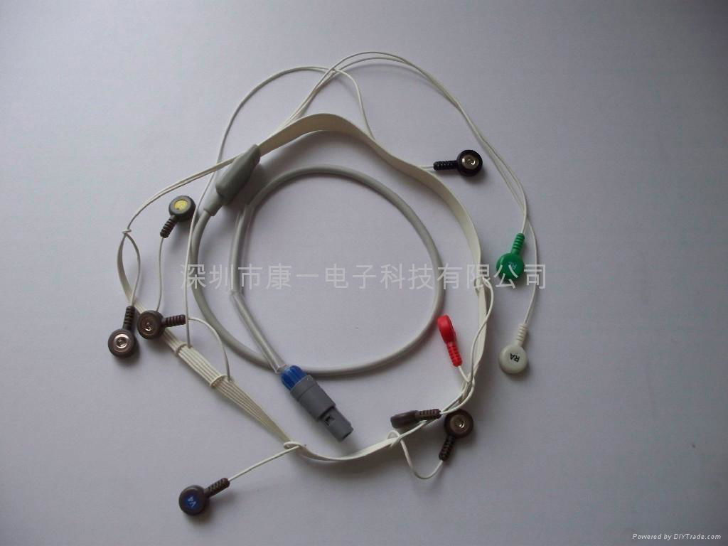 Biomedical Instruments 9800TL Holter Recorder ECG Patient Cable and Leads 2
