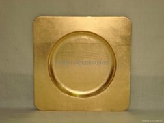 Gold Leaf Charger Plate