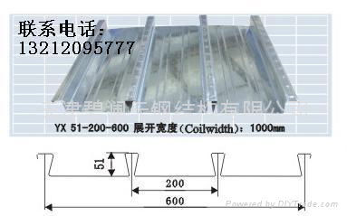 yx51-200-600缩口楼承板