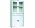 HDX-02 2-outside-drawer  door-facing glass cabinet