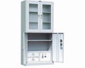 HDY-07A  door-facing glass cabinet w/inner safe 1