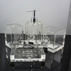 4 pcs acrylic bathroom accessories sets