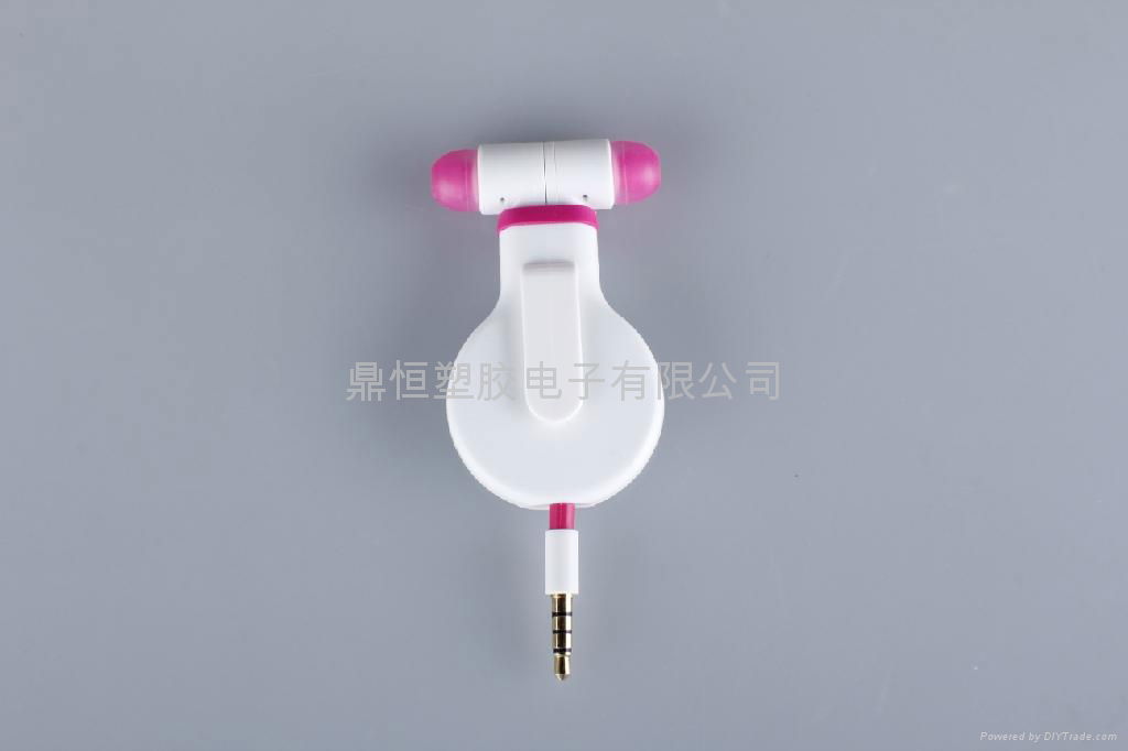 retractable earphone with remote& mic  3
