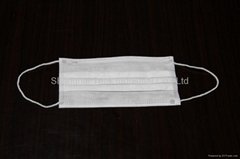 Disposable one-ply nonwoven mask