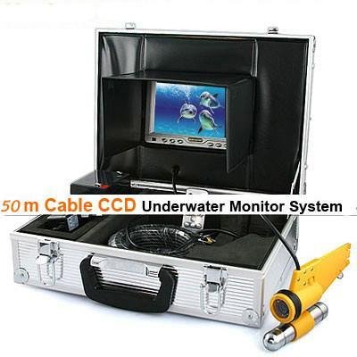 Underwater Monitor system - 50m Cable 7 inch Monitor CCD Camera
