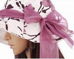 Bowknot Lady Cotton Hat Cap Rose