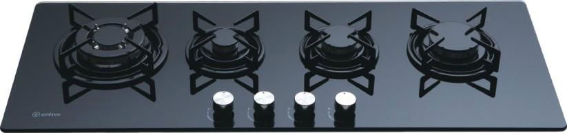 Built in Gas Hob 100cm (full glass black)