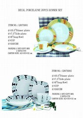 decal porcelain dinner set