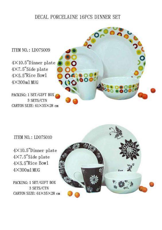 decal porcelain dinner set 5