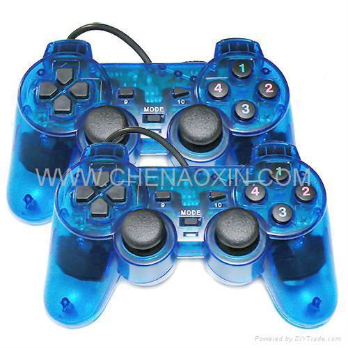 2 x Dual Shock PC USB 2.0 Joystick Game Pad Controller/game accessories/video ga