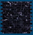 Nero Marquina brick marble mosaic