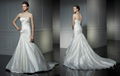 luxury chapel train designer wedding gown dress 1