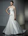 luxury chapel train designer wedding gown dress 2