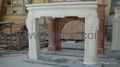 stone fireplace