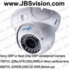 Effio 700TVL Vandalproof IR Dome cameras from JBSvision