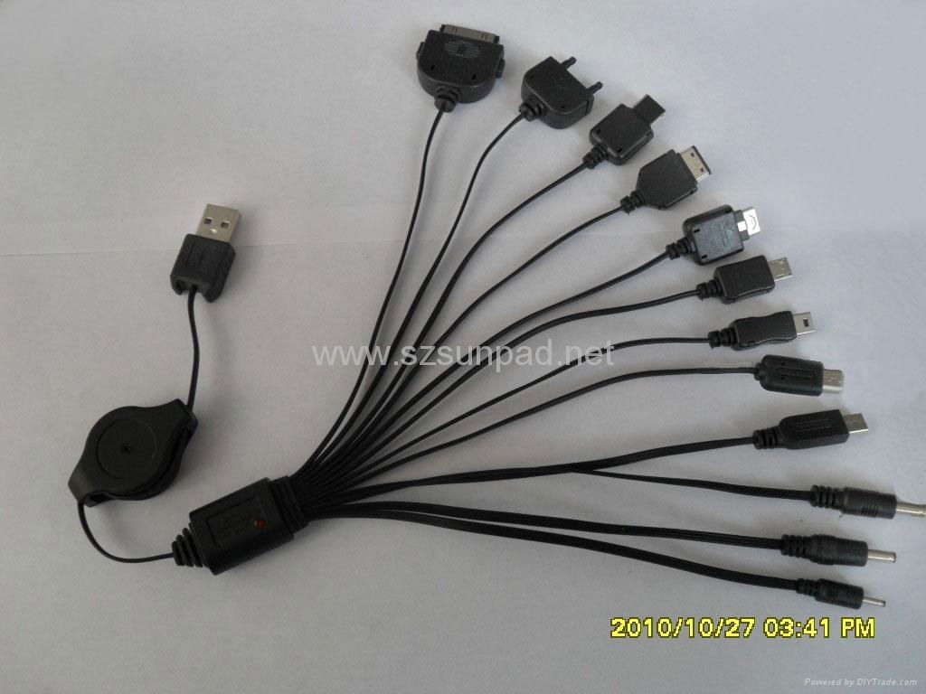 10 in 1 USB Retractable Charging Cable  4