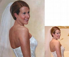 Hand Painted Wedding Portrait