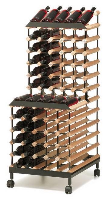 90瓶装可移动式红酒二层展架