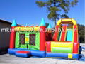 Inflatable slide and castle bounce combo