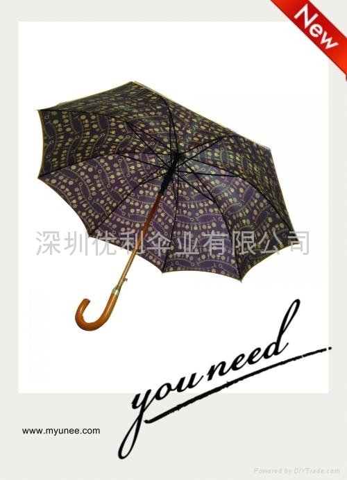 Sold out! Gold plated wooden luxury umbrella, sun-rain gear