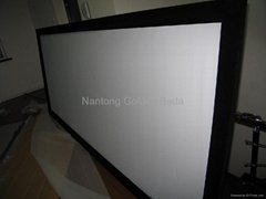 fixed frame projector screen with flocking