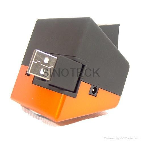 3 in 1 Four Port Swivel USB HUB Card Reader Clock 3 in 1Reader HUB-CLOCK 5