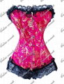 FREESamples Sexy Overbust Steel Boned Corset Wholesale China Manufacturer 5