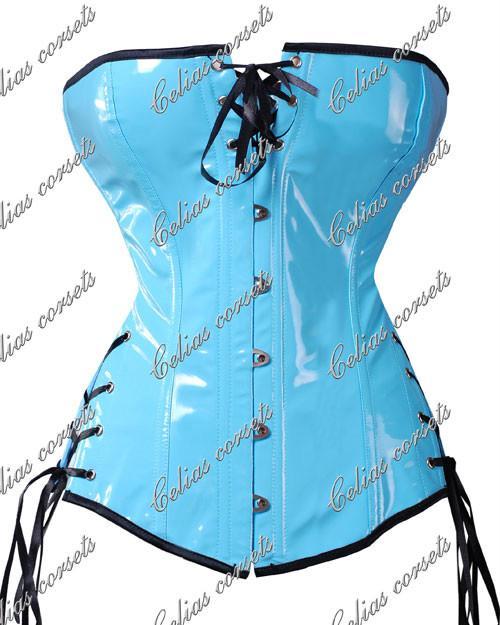 FREE Samples Sexy Fetish Lingerie Leather Vinyl PVC Corset Clubwear SM 5