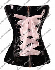 FREE Samples Sexy Fetish Lingerie Leather Vinyl PVC Corset SM Plus Size Corsets