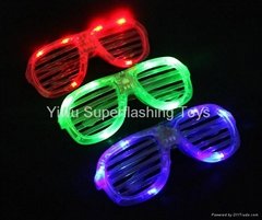 Light up /flashing shutter eyeglasses