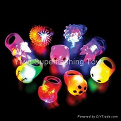 Light up Flashing plastic jelly rings