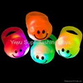 Light up Flashing plastic jelly rings 5