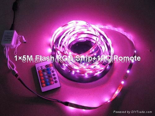 5050 flash 12V RGB flexible strip +romoter controller  2