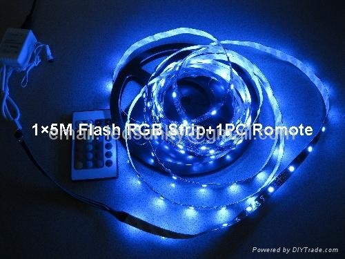 5050 flash 12V RGB flexible strip +romoter controller 