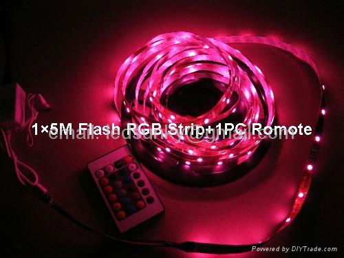 5050 flash 12V RGB flexible strip +romoter controller  5