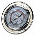 Pressure oil filled, Backside connection  Pressure gauge 2