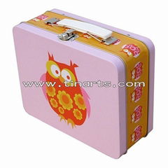 Metal tin lunch box