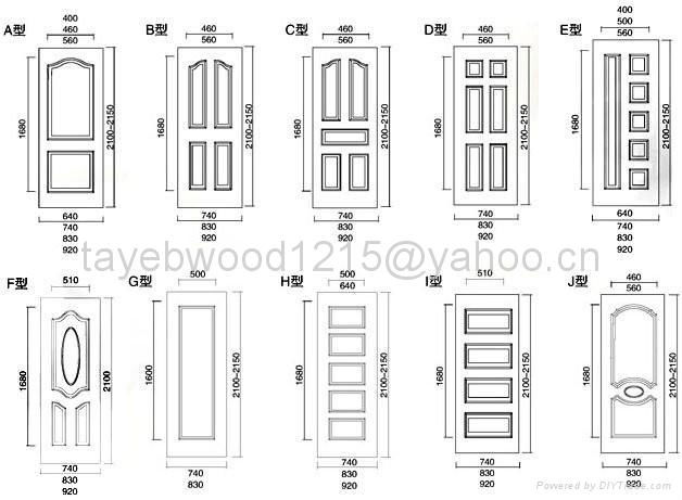  Veneer Moulded HDF door skin