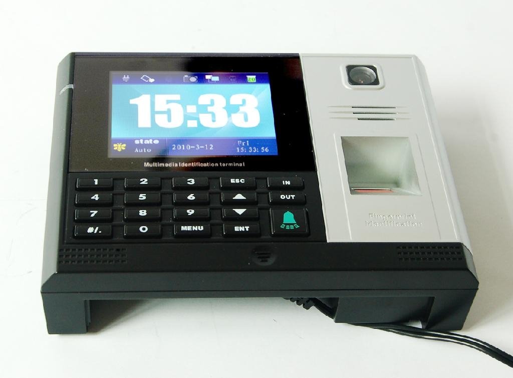Fingerprint time attendance device with color camera and color LCD display 2