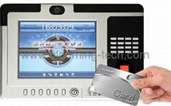 Big color LCD screen card time attendance system with color camera