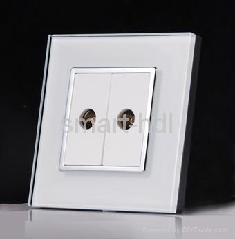 Outlet Socket, Double TV/RF Coaxial RG6