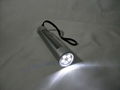 Solar Powered Flashlight 5-LED Alloy Case 2