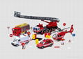 1:43 die-cast model emergency car and helicopter play set 3