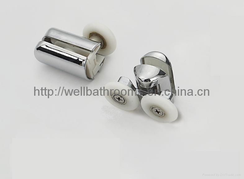 Shower door rollers, bathroom fitting.