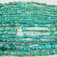 nature turquoise A grade oval beads loose strands